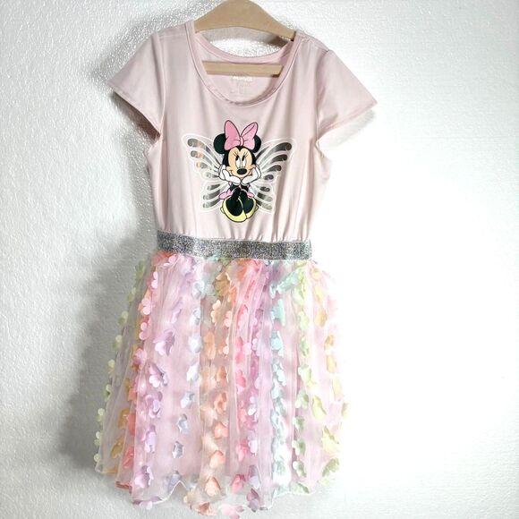 Disney Minnie Mouse 5T Girls Tutu Pink Dress Tulle Rainbow Ballet Princess Fairy - Picture 1 of 7
